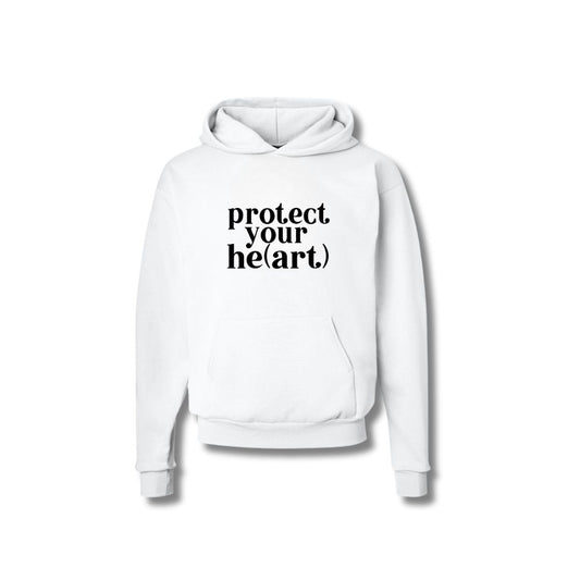 White Protect Ya He(art) Hoodie